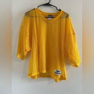 Unisex Yellow Mesh Athletic Shirt